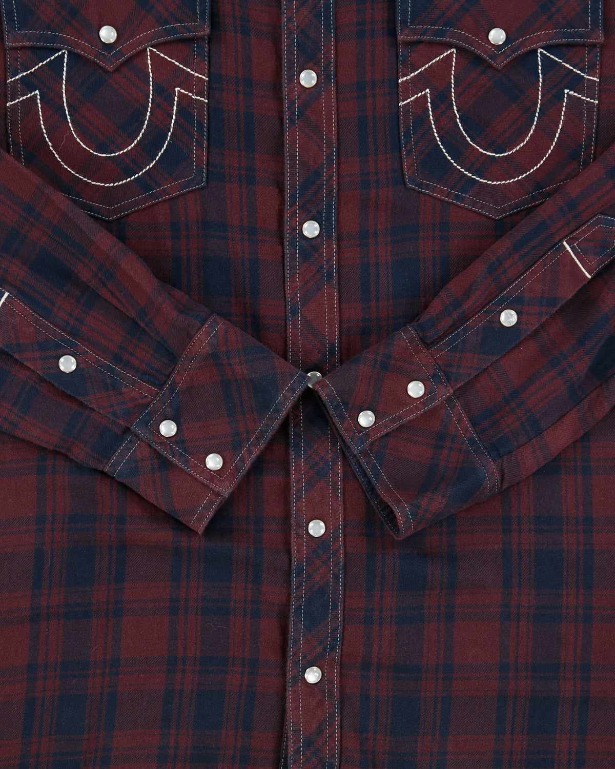 Vintage True Religion Plaid Pearl Snap Button Long Sleeve Western Flannel Shirt - XXL