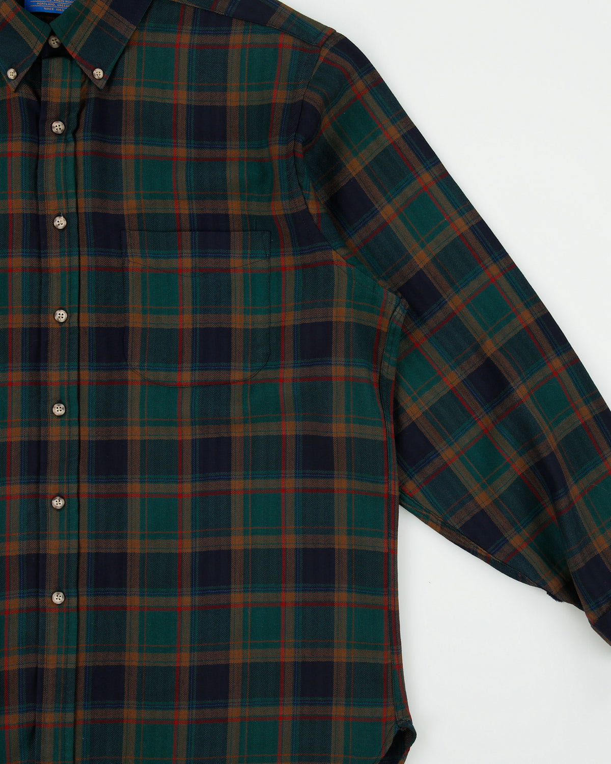 Vintage Pendleton Tartan Plaid Wool Long Sleeve Sir Pendleton Shirt - XL