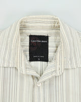 Vintage Y2K 00s Calvin Klein Jeans Striped Long Sleeve Seersucker Shirt - S