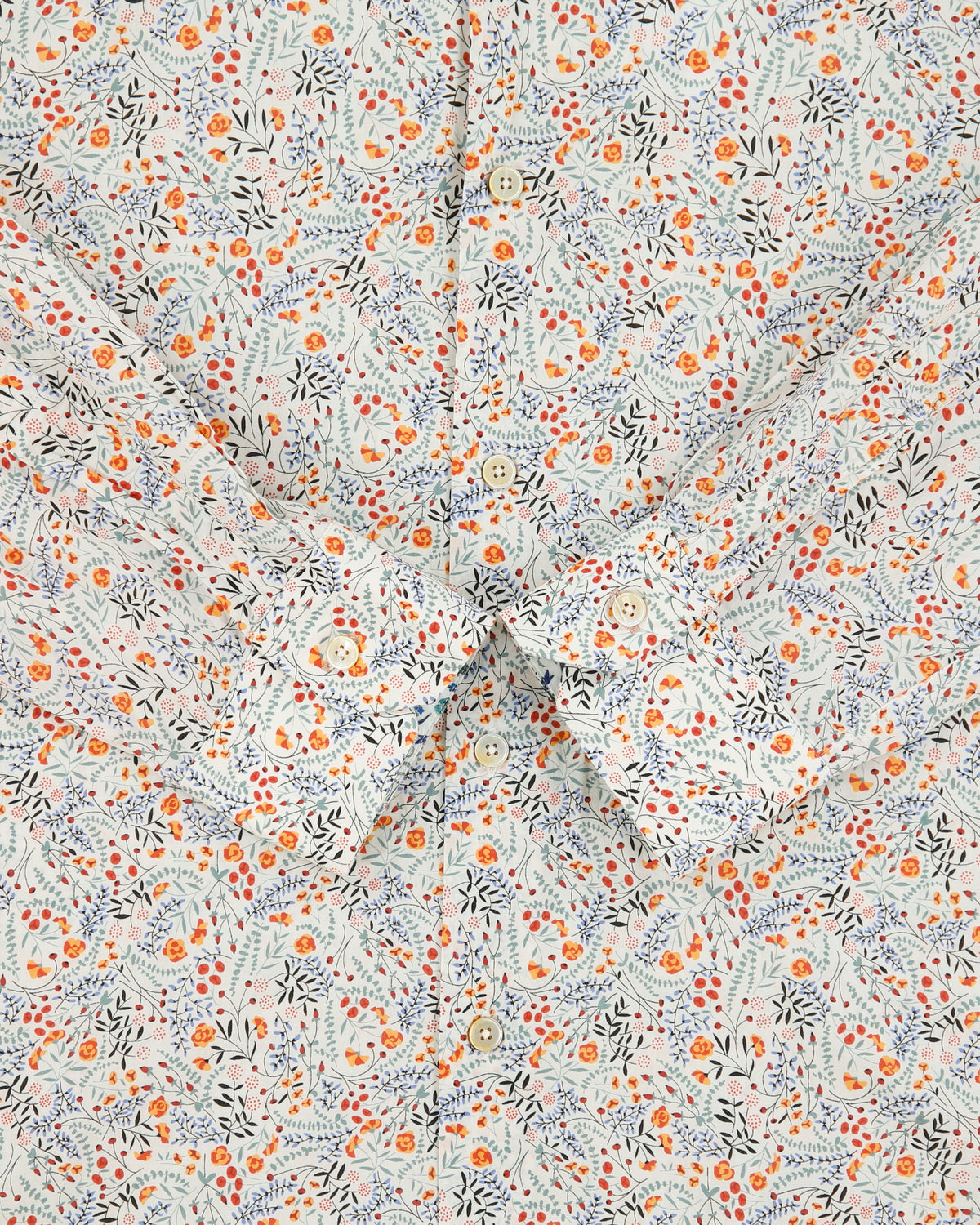 Paul Smith Organic Floral Made In Italy Modern Fit Long Sleeve Shirt - L