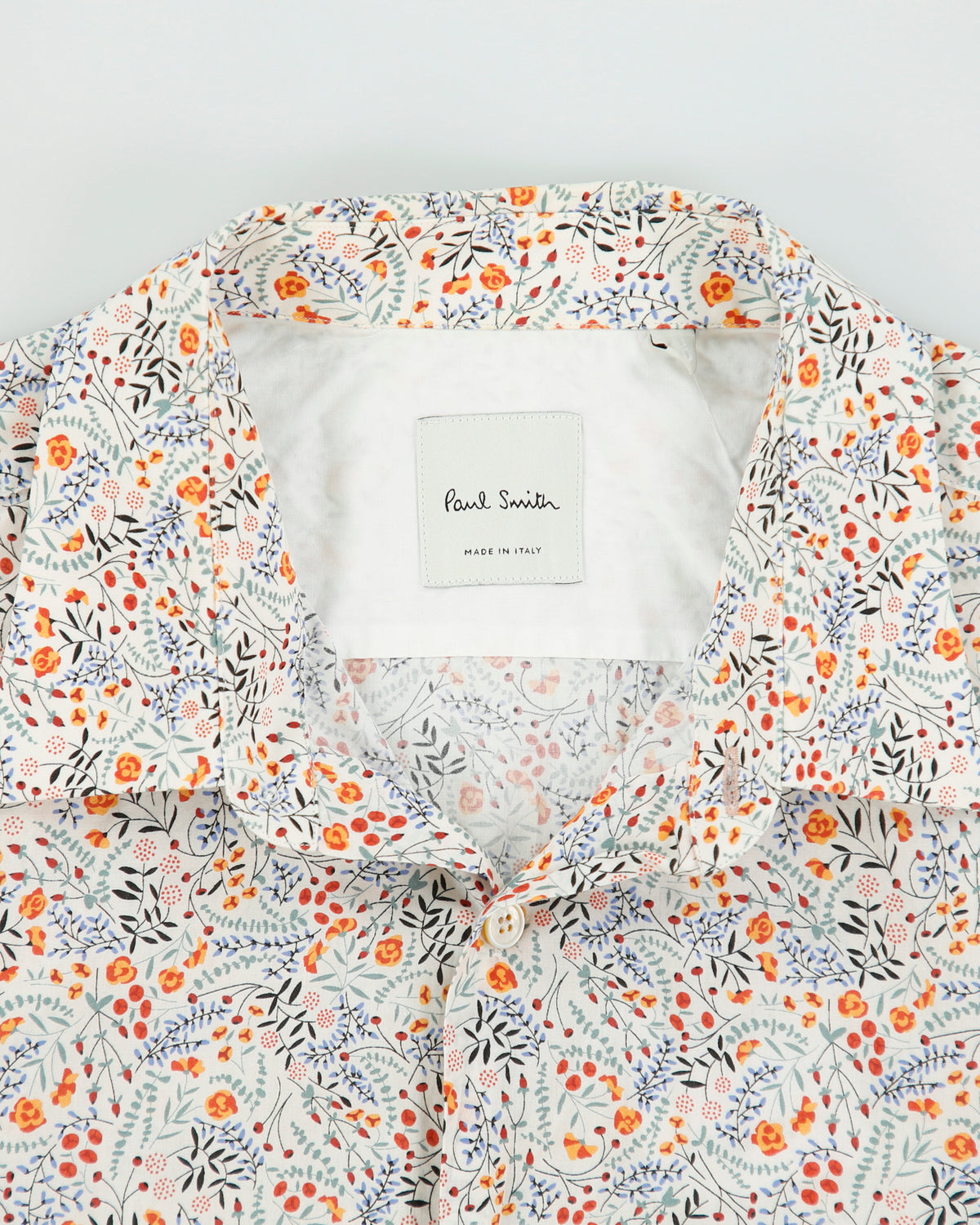 Paul Smith Organic Floral Made In Italy Modern Fit Long Sleeve Shirt - L