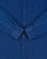 Vintage Lacoste Striped Pique Snap Button Regular Fit Long Sleeve Denim Shirt - L