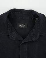 Vintage 1990s Hugo Boss Woven Silk Long Sleeve Pocket Shirt - L