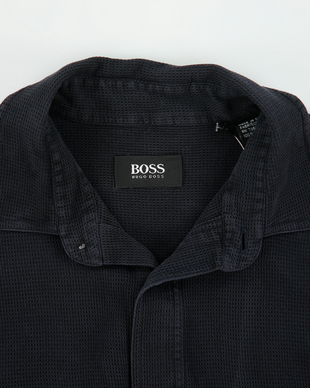Vintage 1990s Hugo Boss Woven Silk Long Sleeve Pocket Shirt - L