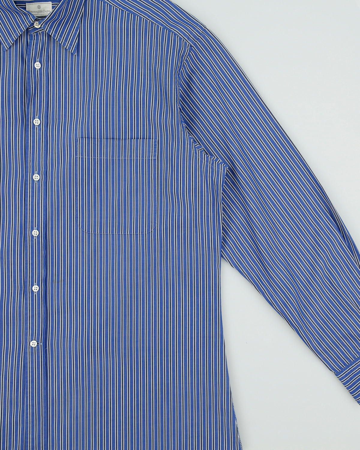 Vintage 1990s Ermenegildo Zenga Striped Long Sleeve Shirt - XL