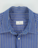 Vintage 1990s Ermenegildo Zenga Striped Long Sleeve Shirt - XL