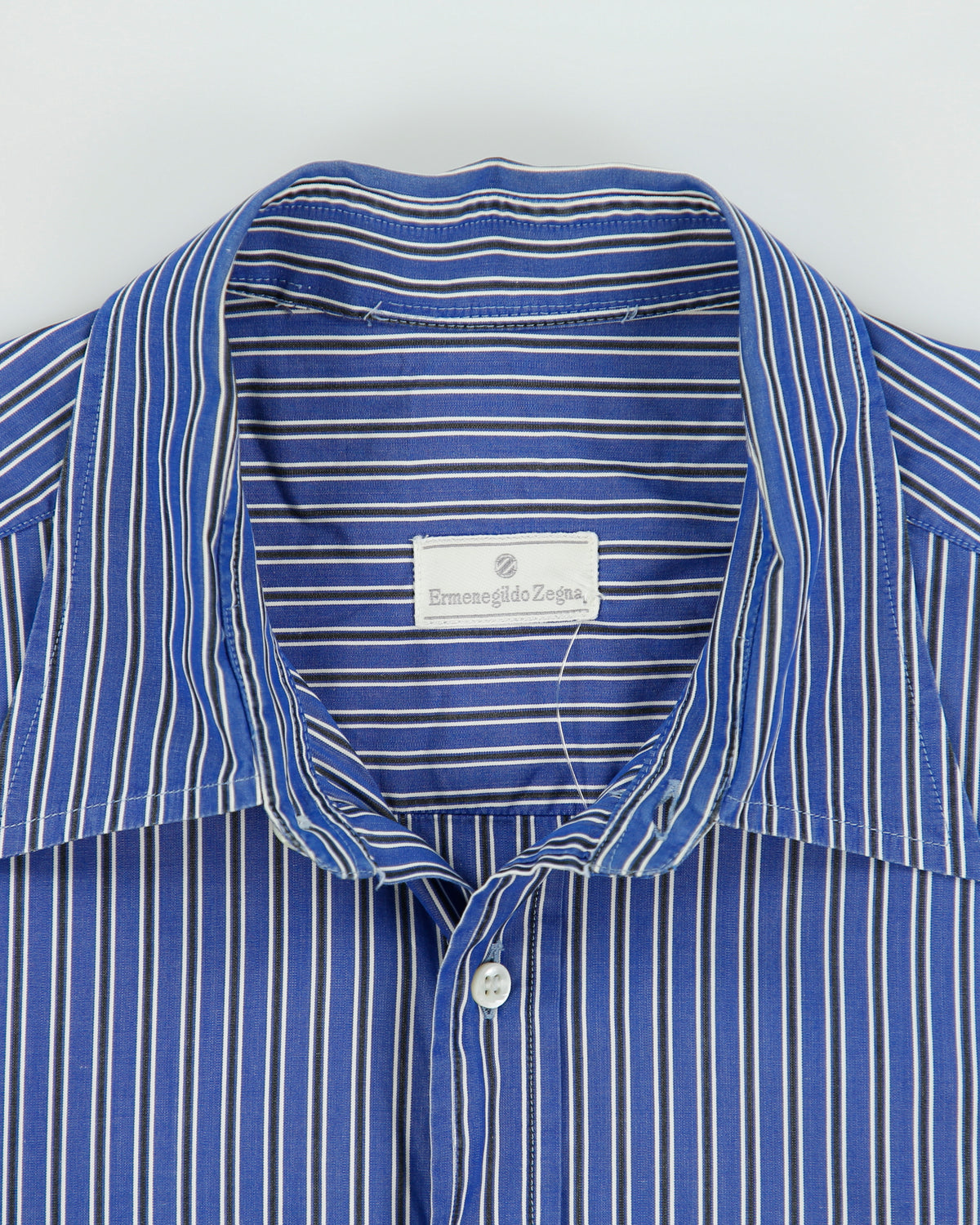 Vintage 1990s Ermenegildo Zenga Striped Long Sleeve Shirt - XL