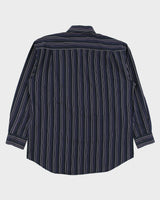 Vintage Y2K 00s Balmain Stitch Striped Long Sleeve Dress Shirt - L