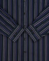 Vintage Y2K 00s Balmain Stitch Striped Long Sleeve Dress Shirt - L