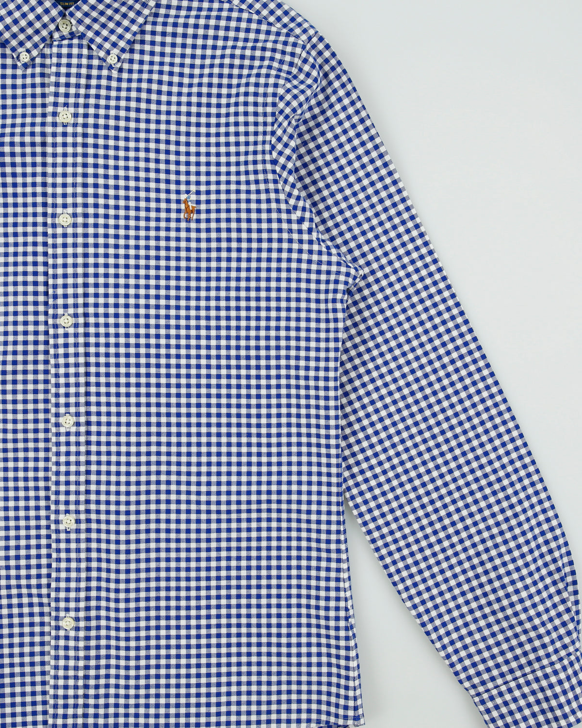 Polo Ralph Lauren Gingham Slim Fit Long Sleeve Oxford Shirt - L