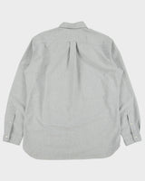 Vintage Y2K 00s Ralph Lauren Marl Grey Classic Fit Long Sleeve Oxford Shirt - L