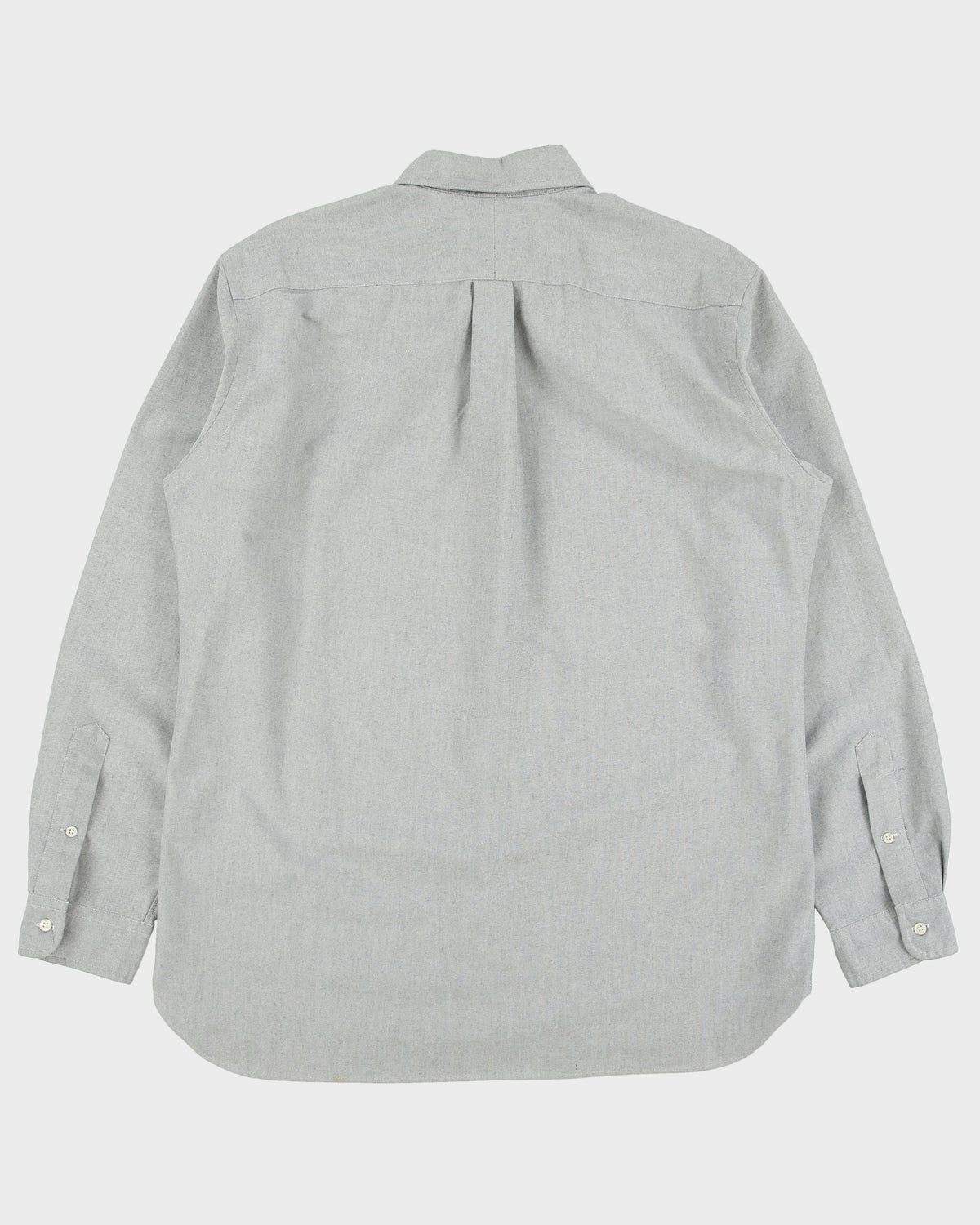 Vintage Y2K 00s Ralph Lauren Marl Grey Classic Fit Long Sleeve Oxford Shirt - L