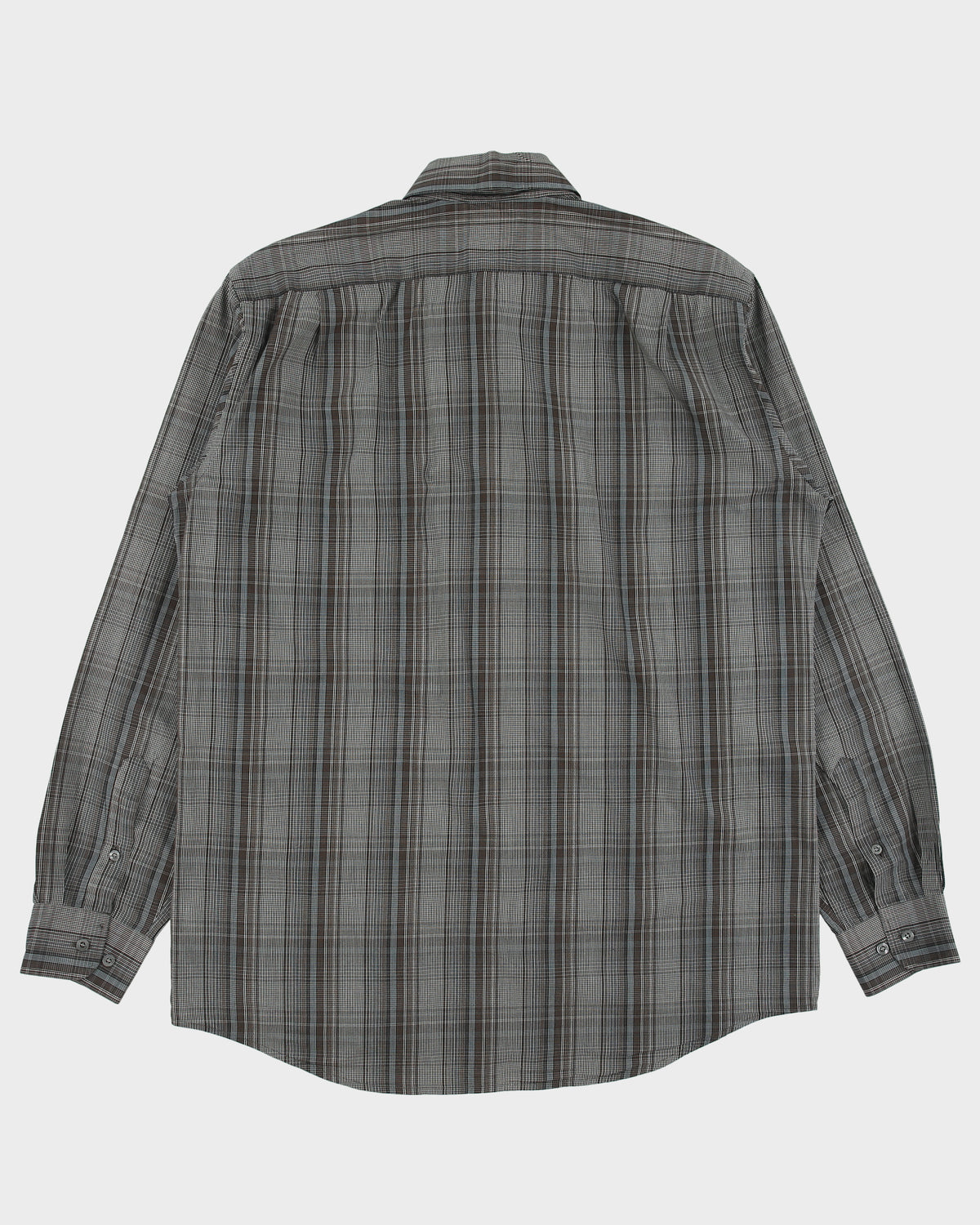 Vintage Y2K 00s Lacoste Plaid Silver Croc Long Sleeve Pocket Shirt - L