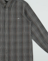 Vintage Y2K 00s Lacoste Plaid Silver Croc Long Sleeve Pocket Shirt - L