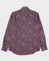Vintage Y2K 00s Etro Pima Cotton Classic Paisley Long Sleeve Shirt - L