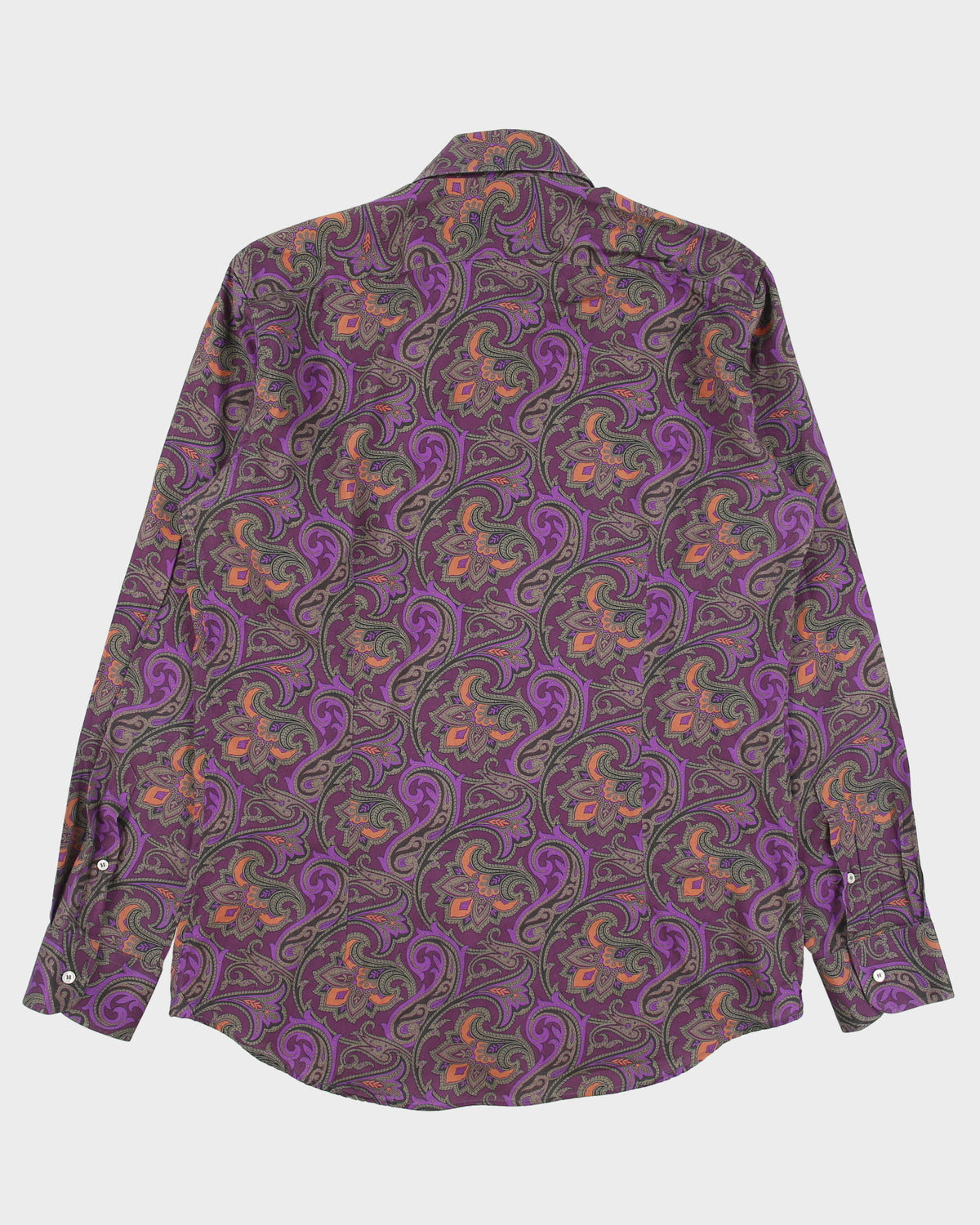 Vintage Y2K 00s Etro Pima Cotton Classic Paisley Long Sleeve Shirt - L