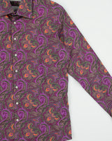 Vintage Y2K 00s Etro Pima Cotton Classic Paisley Long Sleeve Shirt - L