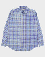 Vintage Y2K 00s Etro Gingham Plaid Long Sleeve Gradient Shirt - XL