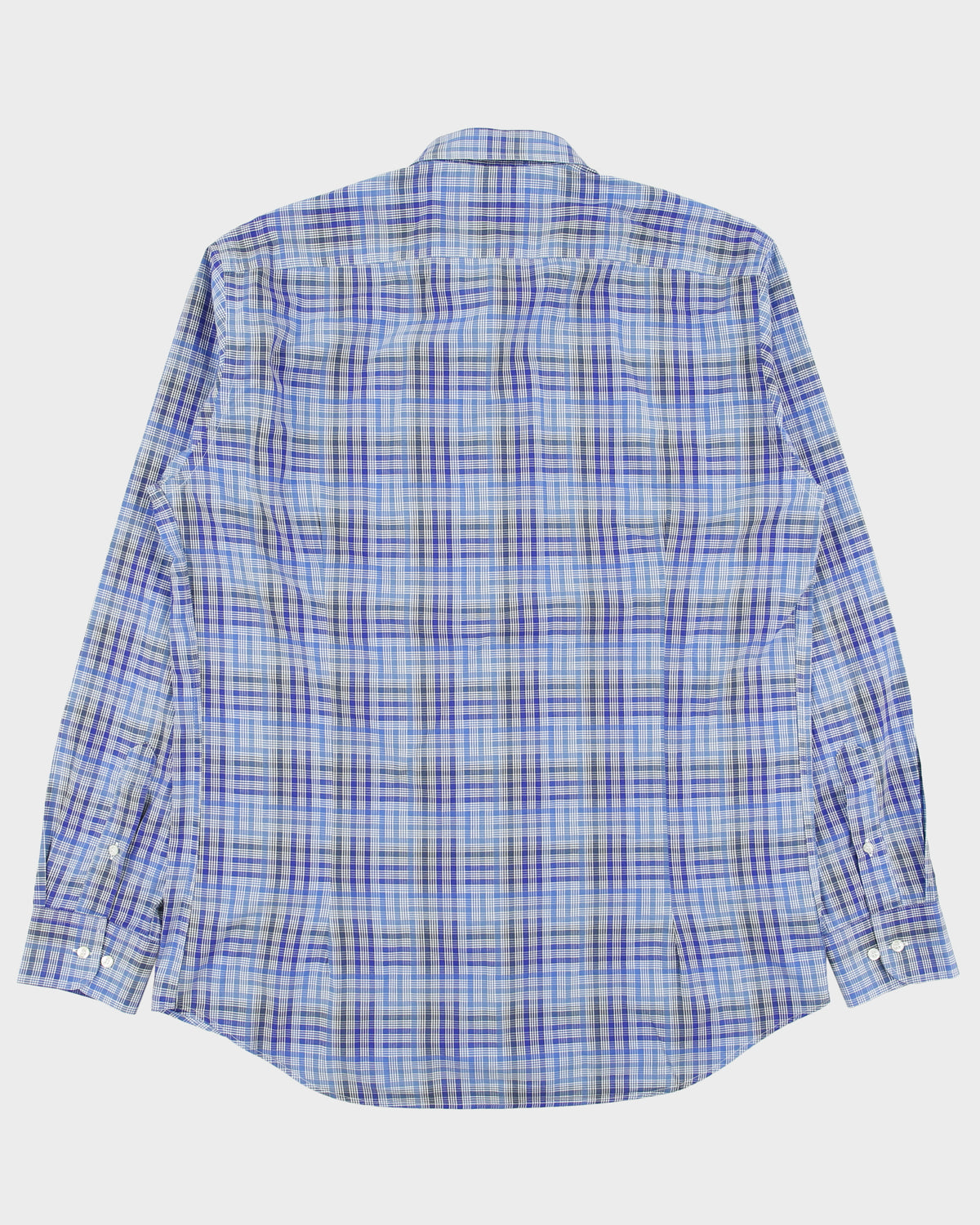 Vintage Y2K 00s Etro Gingham Plaid Long Sleeve Gradient Shirt - XL