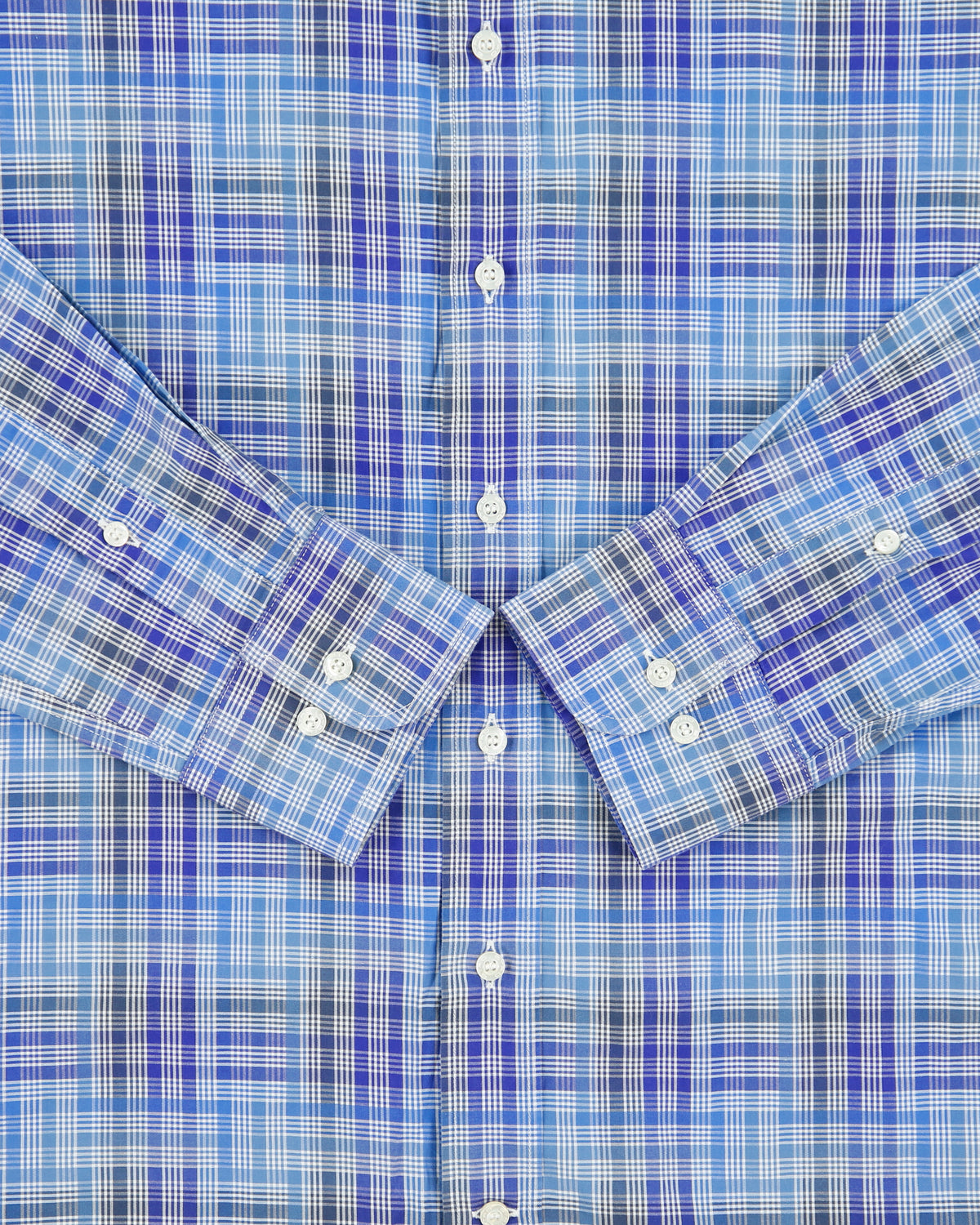 Vintage Y2K 00s Etro Gingham Plaid Long Sleeve Gradient Shirt - XL