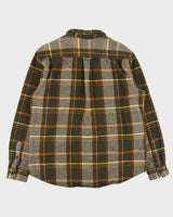 Woolrich Green Label Collection Plaid Heavyweight Flannel Long Sleeve Over Shirt - XL