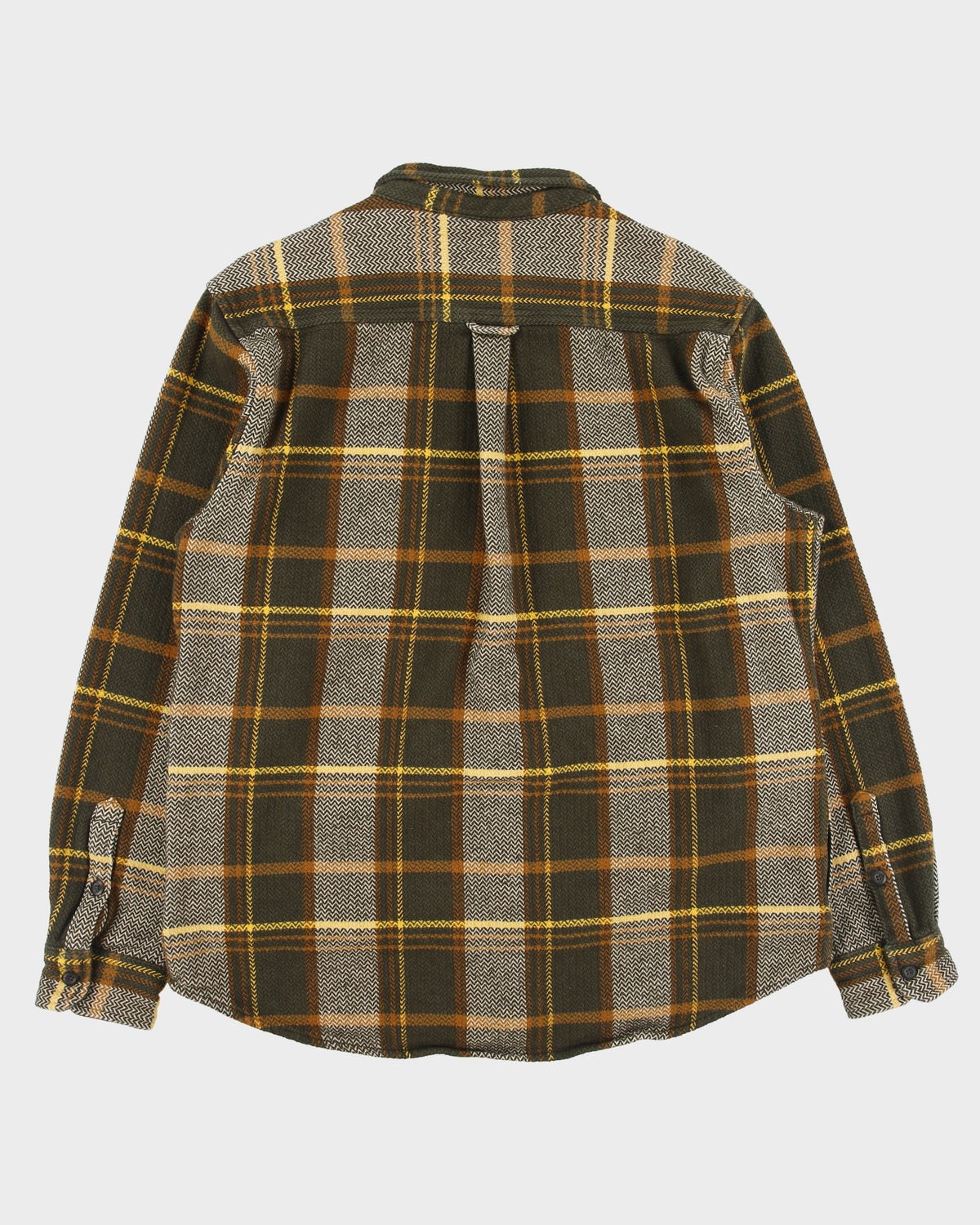 Woolrich Green Label Collection Plaid Heavyweight Flannel Long Sleeve Over Shirt - XL