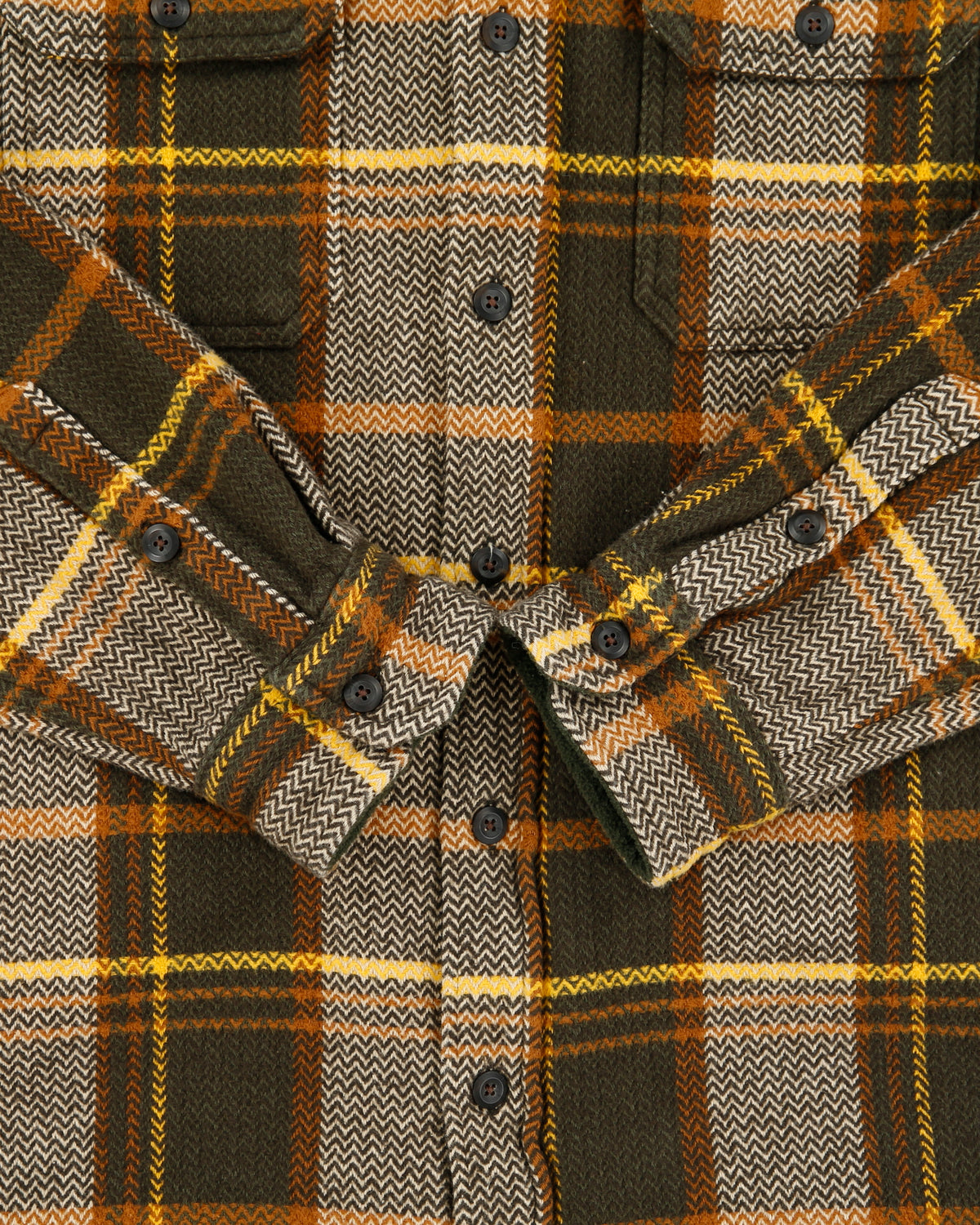Woolrich Green Label Collection Plaid Heavyweight Flannel Long Sleeve Over Shirt - XL