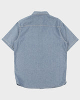 Stussy Classic Chambray Denim Short Sleeve Work Shirt - L