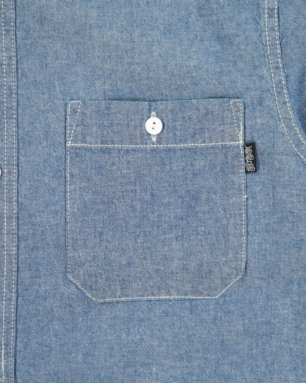 Stussy Classic Chambray Denim Short Sleeve Work Shirt - L