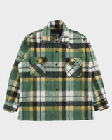 Vintage 1970s Creation Venture Plaid Wool Blend Long Sleeve Flannel Over Shirt - M