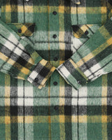 Vintage 1970s Creation Venture Plaid Wool Blend Long Sleeve Flannel Over Shirt - M