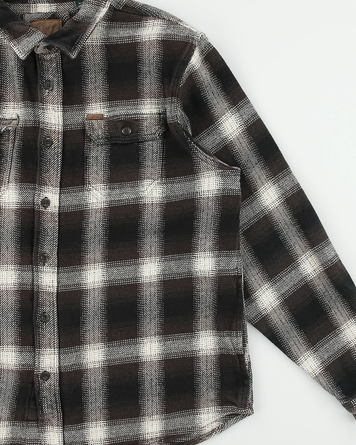 Orvis Heavyweight Plaid Long Sleeve Flannel Over Shirt - XL