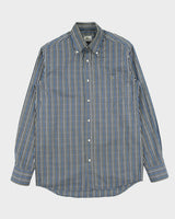 Vintage Y2K 00s Lacoste Gingham Plaid Long Sleeve Shirt - M