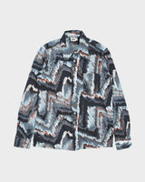 Vintage 1970s Flag Abstract Long Sleeve Perma Press Shirt - S