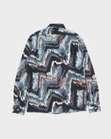 Vintage 1970s Flag Abstract Long Sleeve Perma Press Shirt - S