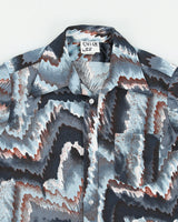 Vintage 1970s Flag Abstract Long Sleeve Perma Press Shirt - S