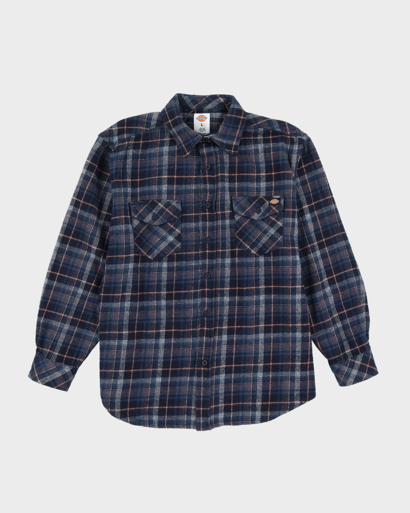 Dickies Blue Checked Flannel Shirt - L