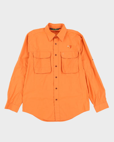 00s Timberland Orange Long Sleeved Shirt - M