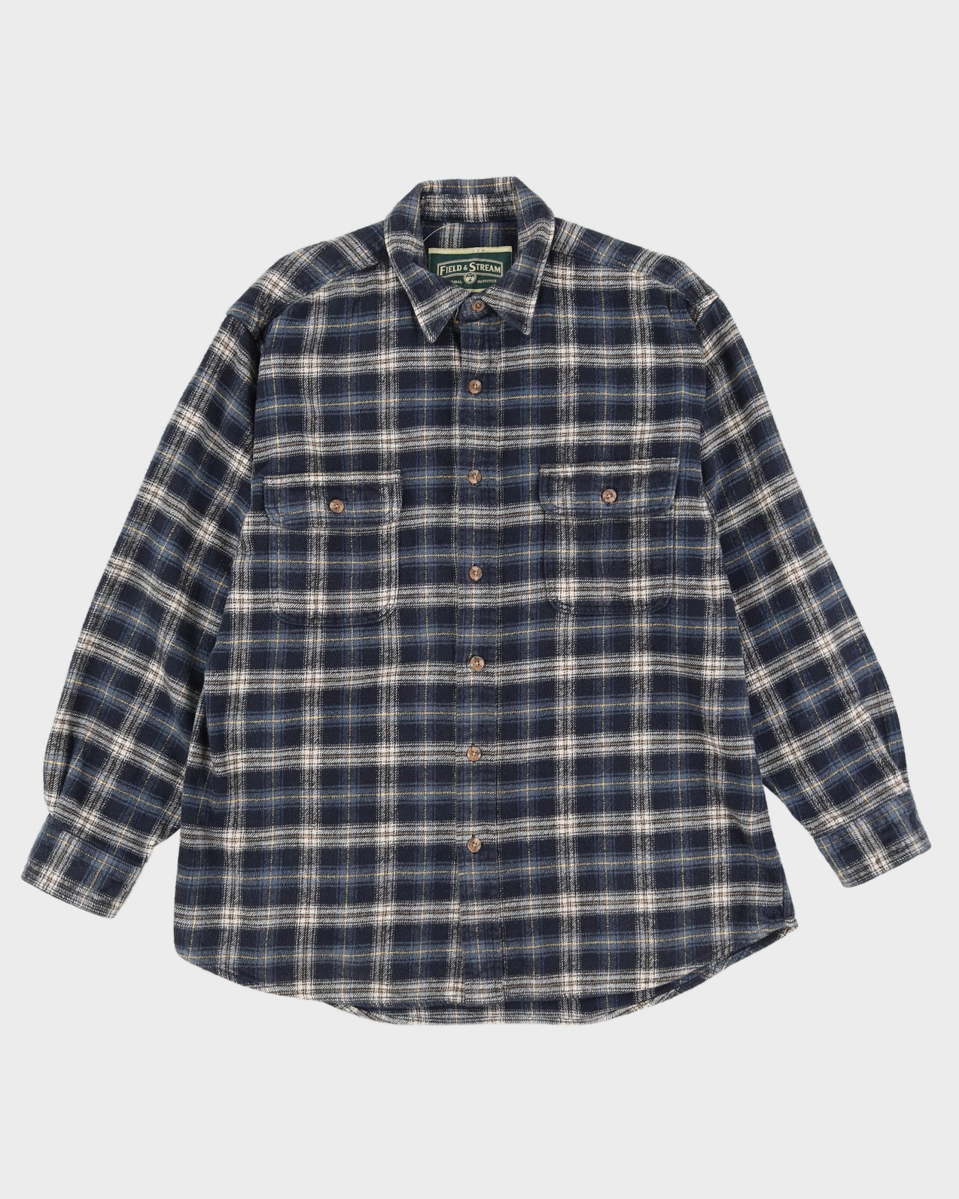 00s Fields & Stream Blue Checkered Flannel Shirt - L