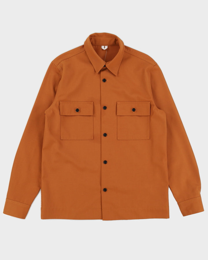 Arket Men's Wool Blend Sand Shirt - L