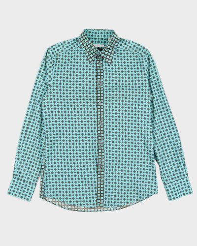 Versace Collection Men's Printed Blue Shirt - L