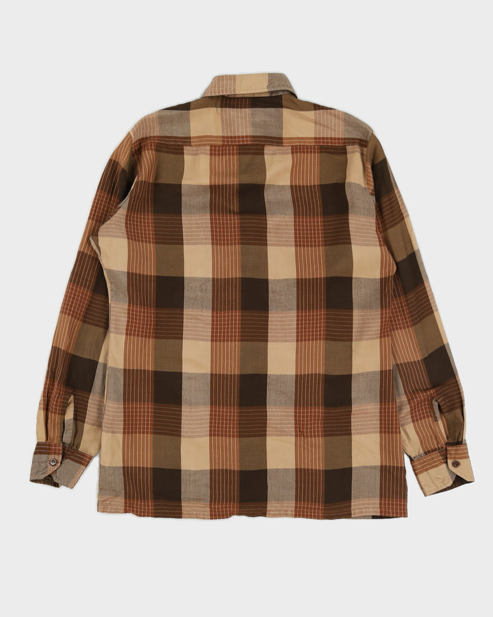 Vintage 70s Da Vinci Plaid Shirt - L