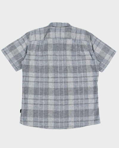 Patagonia Grey Organic Cotton & Hemp Plaid Shirt - L