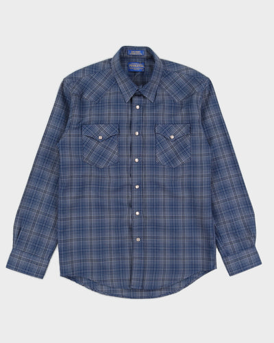 Pendleton Blue Plaid Shirt - M