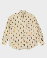 Vintage Pronto Uomo Beige Pocket Shirt - XL