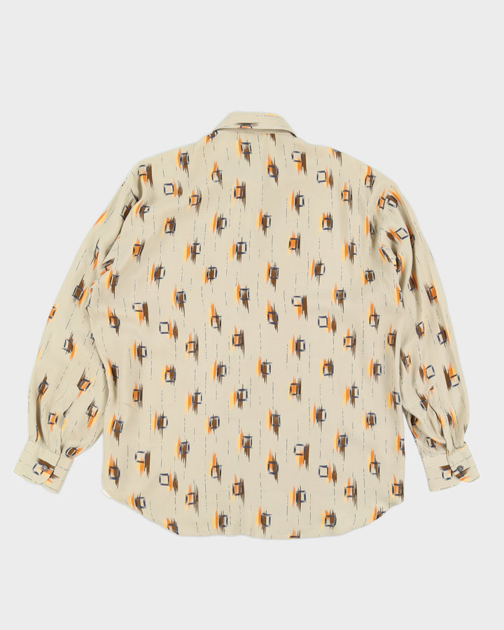 Vintage Pronto Uomo Beige Pocket Shirt - XL