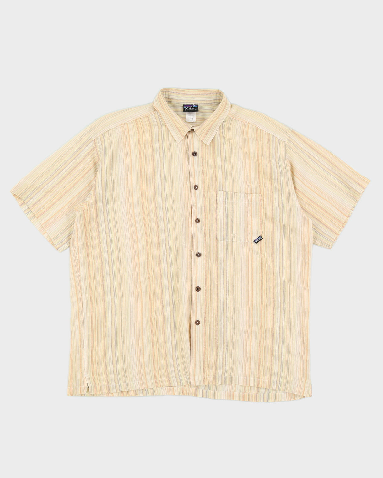 Patagonia Yellow Stripe Cotton Shirt - L