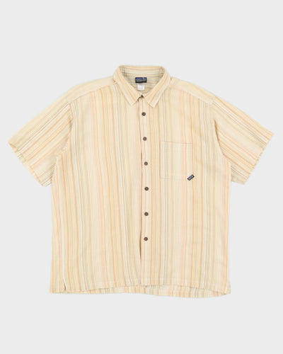 Patagonia Yellow Stripe Cotton Shirt - L
