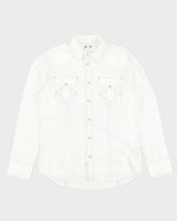 Y2K 00s True Religion White Western Shirt - L