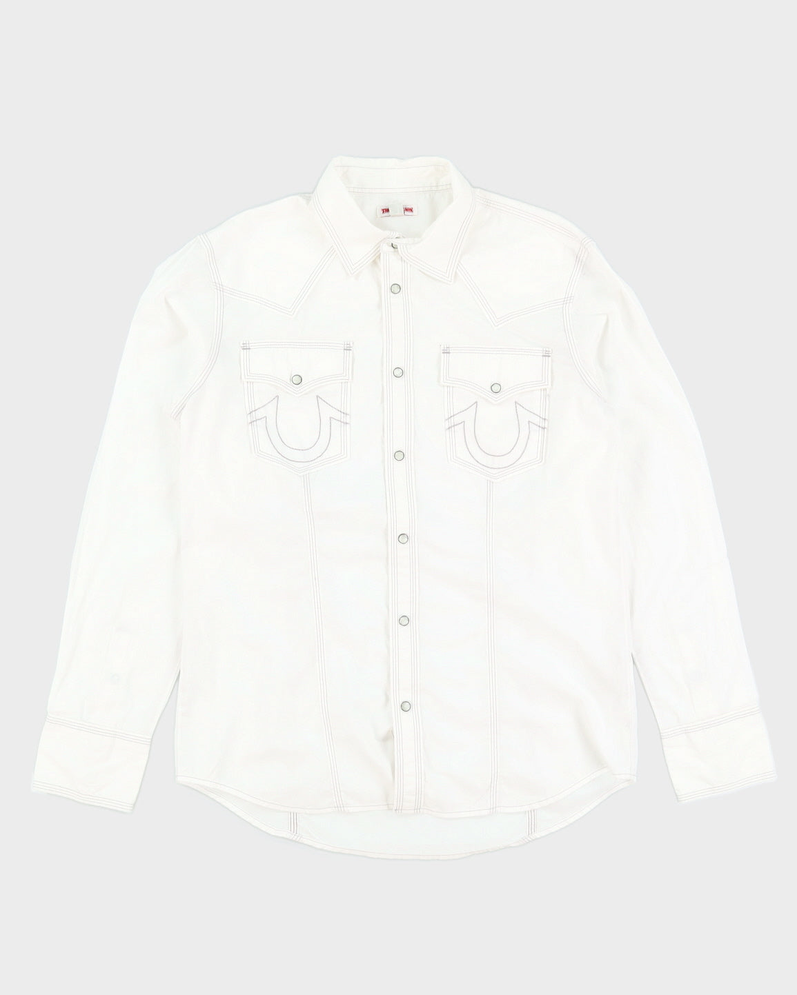 Y2K 00s True Religion White Western Shirt - L